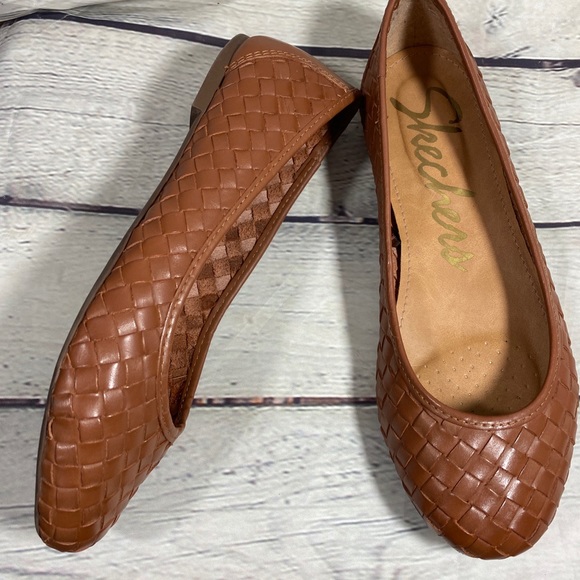 skechers leather ballet flats
